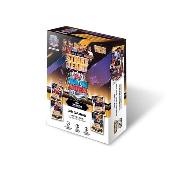 2026-27 Topps Match Attax UEFA Club Competitions Cards - Strike Team Mini Tin #1 (36 Cards + 4 Exclusive LE)