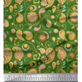 thumbnail image 1 of Soimoi Green Cotton Duck Fabric Mandala & Paisley Decor Fabric Printed Yard 58 Inch Wide, 1 of 4