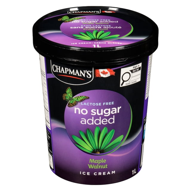 Chapman's No Sugar Added/Lactose Free Maple Walnut Ice Cream in a Tub, 1L