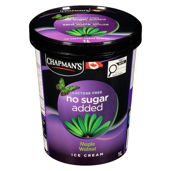 Chapman's No Sugar Added/Lactose Free Maple Walnut Ice Cream in a Tub, 1L