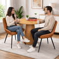thumbnail image 2 of KOSSMAI Set of 2 Upholstered Side Dining Chairs in Faux Leather, 2 of 8