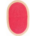 thumbnail image 2 of Indian Handmade Braided Inner Red Natural Jute Area Rug, Home Décor Rug, Jute Rug for Bedroom, Dining Room, living room, Doormat Rug Size - 9' x 12' Oval (270 cm x 360 cm), 2 of 4