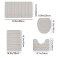 thumbnail image 3 of Yhmxh Bathroom Rugs Memory Foam Bath Mat 4 Set Bathroom Rugs For 4 Pcs Toilet Mats Universal Soft Comfortable Water Absorption Non-Slip Thick Machine Washable Easier To Dry Dark Living Room Rug, 3 of 7