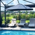 thumbnail image 2 of PURPLE LEAF Parasols Déportés d'Extérieur 10 Pi Carrés en Aluminium, Parasols Suspendus Décalés avec Rotation à 360°, Inclinaison Réglable, Grand Parasol de Jardin/piscine/patio, Gris, 2 of 14