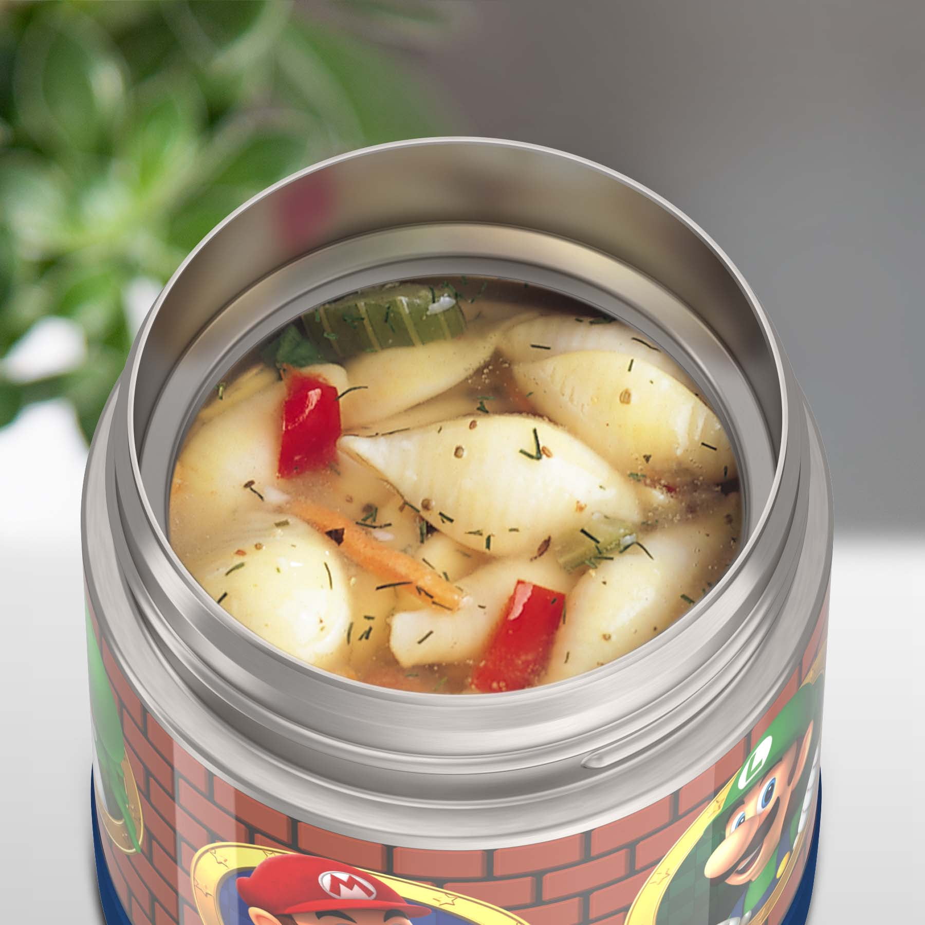 Thermos Kids Pot alimentaire FUNtainer isolé sous vide en acier inoxydable, 295ml, Mario
