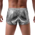 thumbnail image 4 of YUGYXL Mens Cotton Shorts Fashion Shiny Sparkly Rave Outfit Party Shorts with Pockets Silver L, 4 of 4