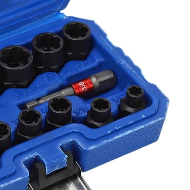 Extracteur de Boulons Endommagés, 14 Pcs Extracteur d'Écrou Hexagonal, Prise de Vis, Extracteur de Boulons Technologie de Pointe