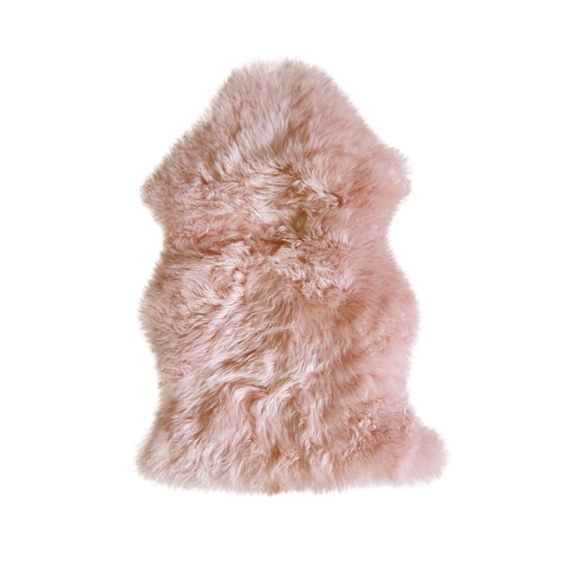 NEW ZEALAND Tapis/jeté Simple en Peau de Mouton 2 Pieds X 3 Pieds Rose blush avec Forme de Peau de Mouton Naturelle et Poil Ultra Épais de 2,5 Pouces, Fait de Peau de Mouton NEW ZEALAND 100 % Naturelle avec Endos Antidérapant en Microsuède, Idéal pour Ajouter Chaleur et Confort aux Espaces Intérieurs et Convient comme Housse de Siège Moelleuse Ou comme Drapé sur un Meuble.