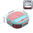 thumbnail image 2 of RKSTN Bento Box Outdoor Tableware 304 Portable Stainless Steel Lunch Box Dinner Children's Robot Shaped Lunch Box With Portable Two Spaces Bento Box, 2 of 2