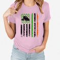 thumbnail image 1 of T-shirt de la Saint-Patrick pour Femmes, T-shirt Imprimé de la Saint-Patrick avec Col Rond et Manches Courtes, 1 of 3