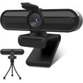 thumbnail image 1 of Caméra Web 2K 50 Fps pour PC/, Caméra d'Ordinateur avec Lumières RVB de Remplissage, 2 Microphones à Réduction de Bruit, Mise au Point Automatique et Trépied pour Réunion, Diffusion en Direct, Appels Vidéo, Jeux, Fonctionne avec Zoom, Skype, Teams, 1 of 10