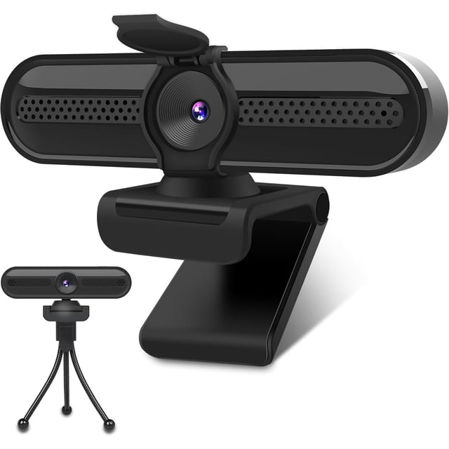 Caméra Web 2K 50 Fps pour PC/, Caméra d'Ordinateur avec Lumières RVB de Remplissage, 2 Microphones à Réduction de Bruit, Mise au Point Automatique et Trépied pour Réunion, Diffusion en Direct, Appels Vidéo, Jeux, Fonctionne avec Zoom, Skype, Teams