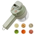 thumbnail image 1 of Vegetable Chopper 4 in 1 Handheld Electric Food Chopper Set Wireless Vegetable Cutter Set with USB Powered for Garlic Chili Onion Celery Ginger Meat, 1 of 7