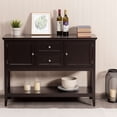 thumbnail image 3 of Costway Sideboard Buffet Table Wooden Console Table w/ Drawers & Storage Cabinets Brown, 3 of 10