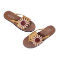 thumbnail image 4 of LSLJS Summer Ladies Sandals And Slippers Flip Flops Suede Flowers Flat Beach Shoes, Women's Slippers, 4 of 7