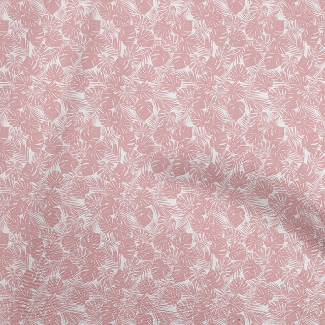 oneOone Cotton Poplin Light Pink Fabric Tropical Craft Projects Decor Fabric Printed By The Yard 56 Inch Wide