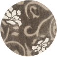 thumbnail image 1 of Safavieh Florida Shag Collection SG464-7913 Tapis Rond Fumée et Beige (5 Pieds Diamètre), 1 of 3