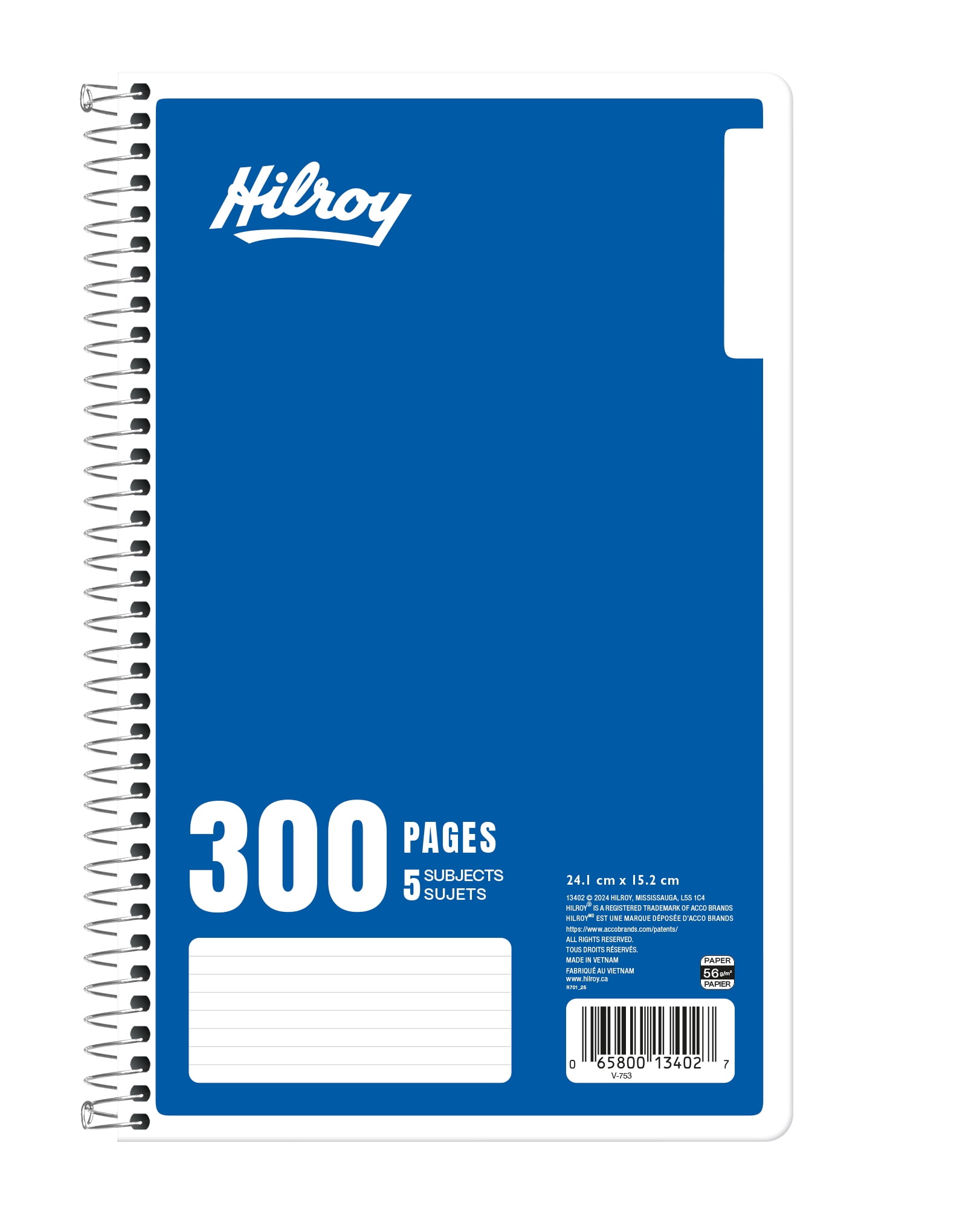 Hilroy® Cahier 5 sujets 300 pages, bleu foncé