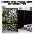 thumbnail image 4 of Edtara Outdoor Privacy Screen, Laser Cut Metal Divider Panel with Tropical Leaf Design, Freestanding and Weatherproof for Patio, Deck, Backyard, or Balcony, 4 of 8