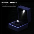 thumbnail image 3 of LED Lighted Ring Box Earring Ring Gift Case Wedding Ring Jewelry Display Packaging Organizer Storage Holder for Engagement Wedding Gift-Blue, 3 of 9