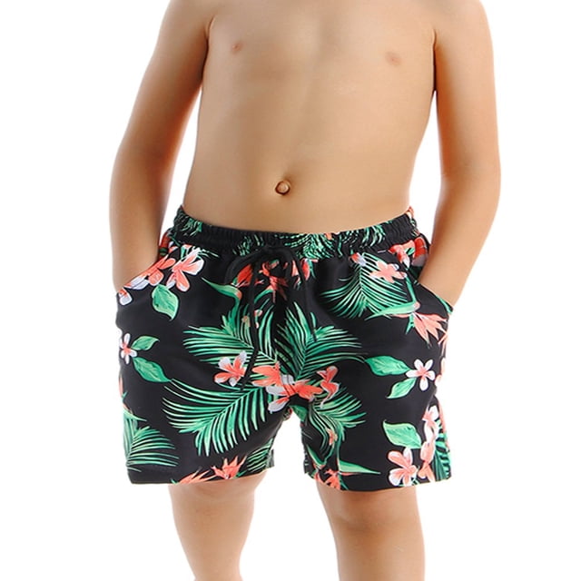 Family Matching Father Son Swim Trunks and Boys Quick Dry Swimwear
