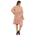 thumbnail image 4 of Moomaya Caftan Court pour Femmes, Robe de Nuit de Couverture, Robe Caftan, Manches Kimono, Tenue de Plage, 4 of 6
