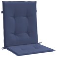 thumbnail image 2 of vidaXL Lowback Chair Cushions 4 pcs Navy Blue Fabric, 2 of 5