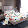 thumbnail image 1 of YST Owl Sheet Set King Sheet Set For Girls Kids Cute Flower Animal Sheets, Flying Bird Sheet Sets Botanical Flower Pattern 3D Animal Bedding Set, 1 Top Sheet 1 Fitted Sheet 2 Pillowcases, 1 of 5
