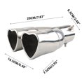 thumbnail image 5 of Embout d'Échappement Double en Forme de Cœur / Accessoire de Modification de Voiture pour une Performance et un Style Améliorés / Construction en Acier Inoxydable pour Berline, VUS Ou Voiture de Sport, 5 of 5