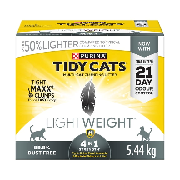 Purina Tidy Cats LightWeight 4-in-1 Strength Multi-Cat, Clumping Litter 5.44 kg