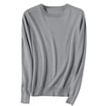 thumbnail image 1 of Timegard Womens Sweaters Crewneck Comfy Knit Pullover Fall Winter Casual Solid Color Long Sleeve Tops, 1 of 6