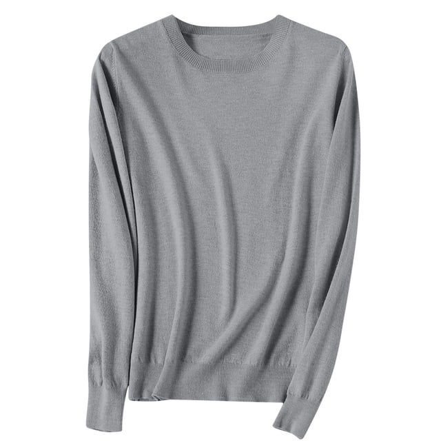 Timegard Womens Sweaters Crewneck Comfy Knit Pullover Fall Winter Casual Solid Color Long Sleeve Tops