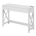 thumbnail image 1 of Convenience Concepts Oxford Desk with Charging Station, 42", White, 1 of 5