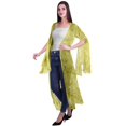thumbnail image 3 of Moomaya Boléro en Georgette Imprimé à devant Ouvert, Manches Fendues, Couvre-Maillot de Plage pour Femmes, 3 of 5