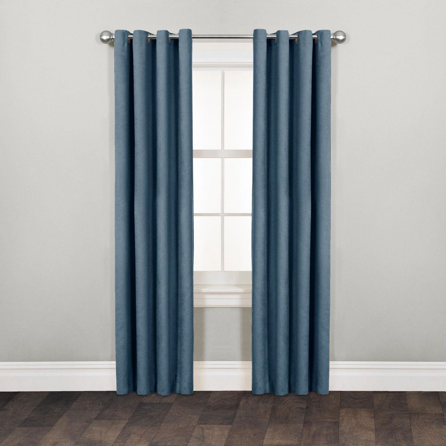Mainstays Faux Suede Drapery Grommet Window Curtains Panel