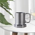 thumbnail image 4 of simhoa bhuuno 301-400ml Coffee Mugs Screw Shape Industrial Style Teacup Collection for Silver, 4 of 8