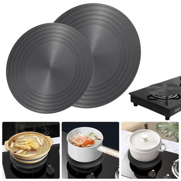 Qenwkxz 11 Inch Aluminum Alloy Heat Diffuser Plate for Gas Stove Glass Cooktop - Food Defrosting Tray Kitchen Flame Guard Simmer Plate Double-Sided Non-Slip Induction Diffuser Plate