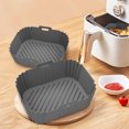thumbnail image 3 of Dvkptbk Silicone Air Fryer Liners Reusable, 6.5x8.3 Inch Airfryer Liners Square Easy Cleaning Air Fryer Silicone Basket Air Fryer Accessories for Baking Cooking, 3 of 4