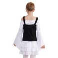 thumbnail image 3 of Aislor Robe Pirate Victorienne Renaissance pour Filles Manches Longues Robe Midi en Dentelle avec Gilet Ensemble Costume Halloween Blanc Noir 14, 3 of 7