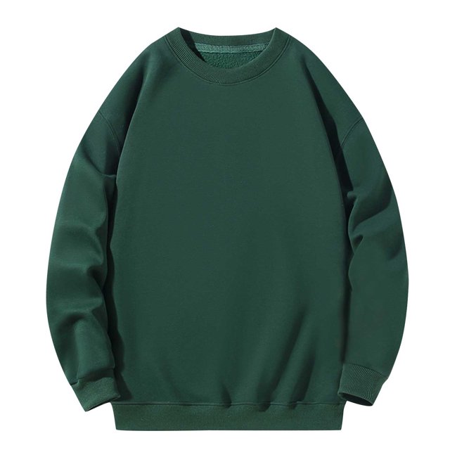 Penkiiy Chandail à Col Rond pour Homme à Manches Longues, Léger, en Tissu Éponge, Chandail Décontracté d'Entraînement, Chandail à Enfiler, Hauts 3TG Vert