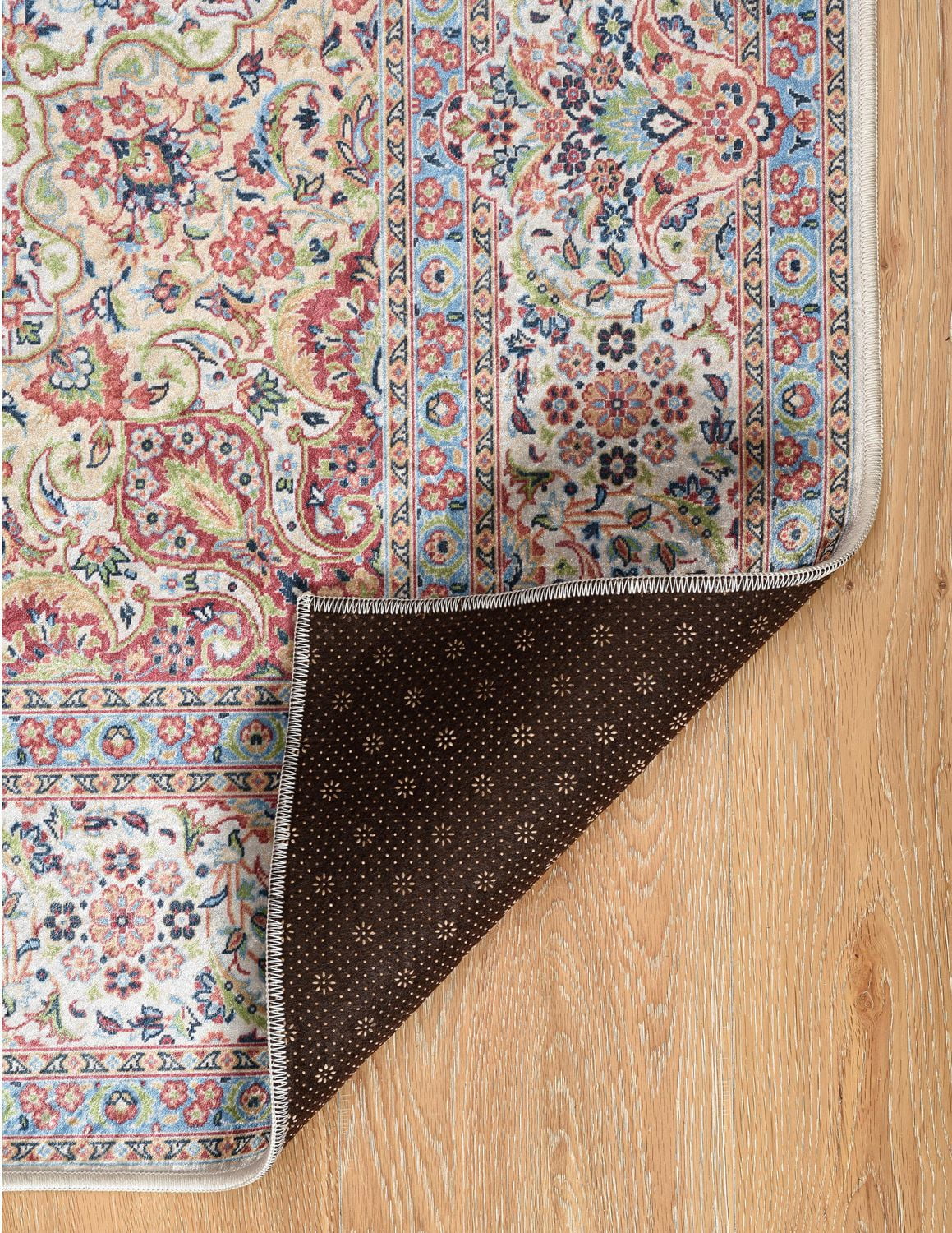 Tapis Emerald Barton crème & rouille de 6 pi 7 po x 9 pi 7 po