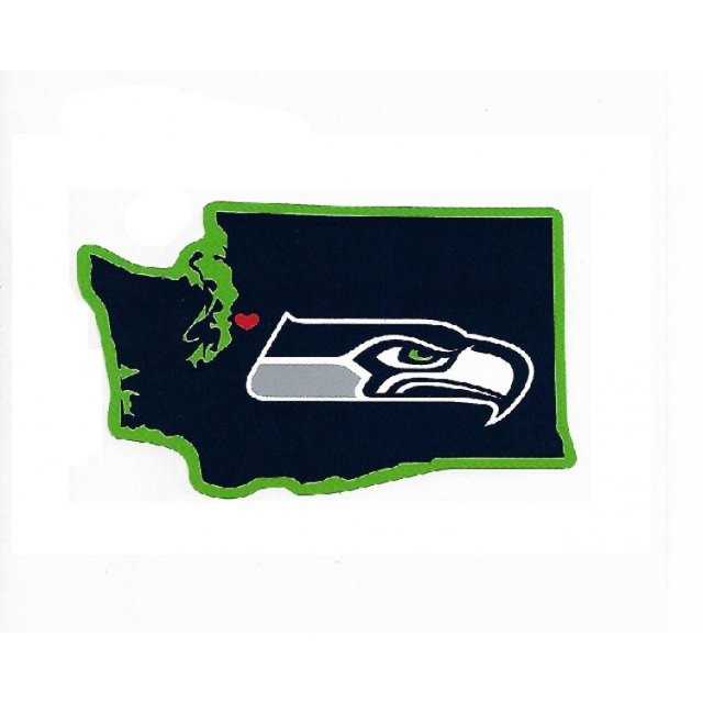 Seattle Seahawks Home State Vinyl Sticker