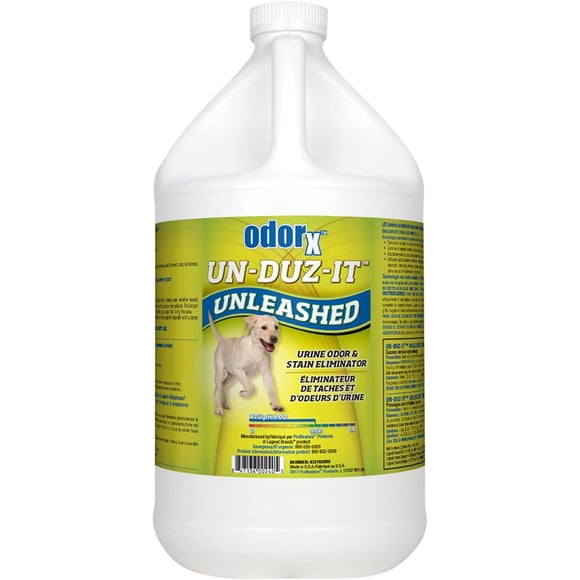 ODORx Un-Duz-It Unleashed Pet Stain Remover and Odor Eliminator for Carpet and Upholstery, Wood and Tile, 1 Gal (4 Pack)