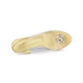 thumbnail image 4 of BLISSFUL STEP Chaussures pour Femmes Talons Compensés Transparents à Strass Bout Ouvert Slingback Chaussures Transparentes Or 7, 4 of 7