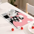 thumbnail image 5 of Amzcrzy Chemin de Table Saint-Valentin Roses Napperon de Repas Lin Napperon Imprimé Maison Cuisine Napperon Isolant de Table un Napperon Napperons Napperons de Table, 5 of 5