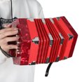 thumbnail image 4 of Concertina Instrument, Concertina Accordion, With Adjustable Hand Strap Anglo-Style Portable For Toddlers Adults Children Beginner Red, 4 of 8