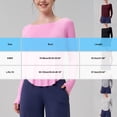 thumbnail image 3 of Timegard Workout Tops for Women Scoop Neck Long Sleeve Crop Tops Irregularly Athletic Running Tee Shirts, 3 of 4