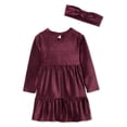 thumbnail image 2 of George Toddler Girls' Velour Dress 2-Piece Set, 2 of 2