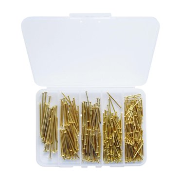 Lipstore Round Head Nail Tacks DIY Iron Hardware Nail for Hinges Boxes Craft Projects 350 Gold
