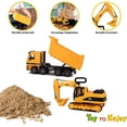 thumbnail image 5 of Excavator & Dump Truck Toy for Kids (Set of 2) - Moveable Claw & Lifting Back - Garbage Truck & Bulldozer Digger - Construction Vehicle for Kids & Children by Toy To Enjoy, 5 of 5